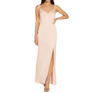 Adrianna Papell Pink Evening Gown Sleeveless Formal A-Line Slip Dress Size 10